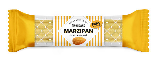 №1 TM Grondard   (10361) Батончики НЕглазированные Марципановые Классика, (28шт по 40г)        в Шебекине