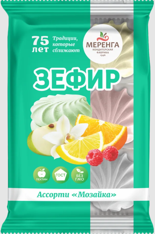 №1 Меренга Зефир Мозайка, 270г  в Шебекине