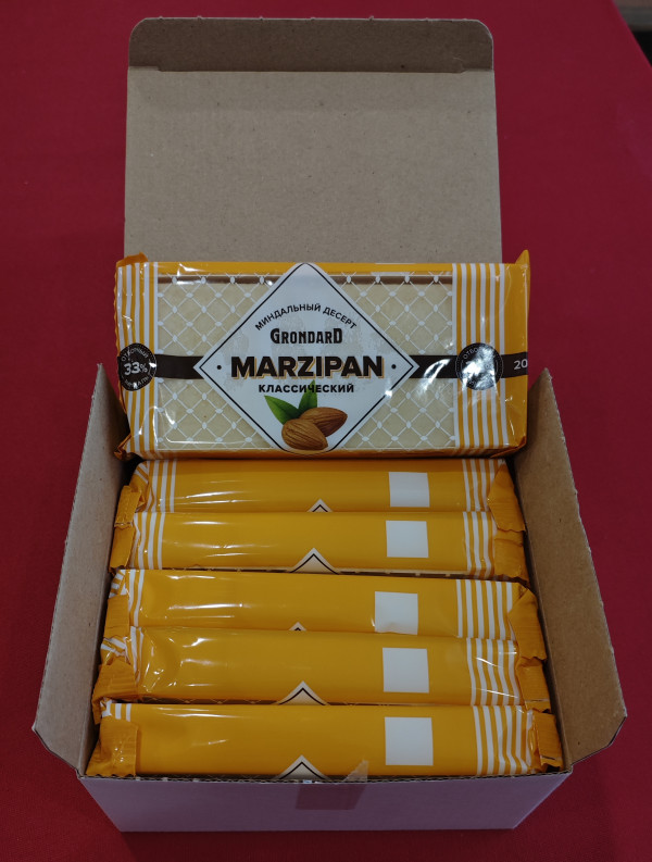 №1 TM Grondard      (11133) Марципан 33%, (блок 6 шт по 200г)             в Шебекине