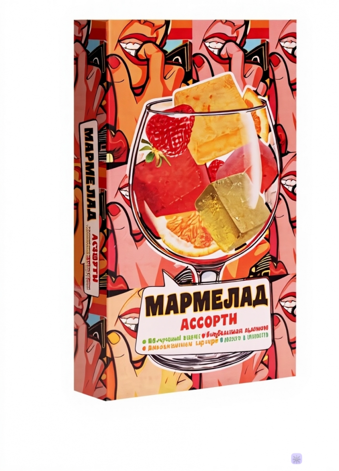  Мармелад АлкоАссорти(яблочный виски, клубничный просекко, апельсиновый вермут, лайм текила) 110г в Шебекине