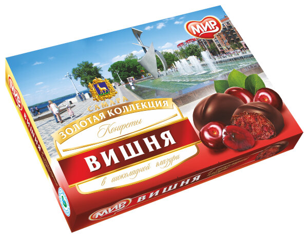 №2 КФ МИР Вишня в шоколадной глазури 160г в Шебекине