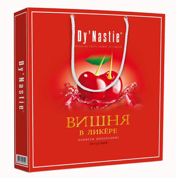 №3 Династия Сумка Конфеты "Вишня в ликере", 220г  в Шебекине