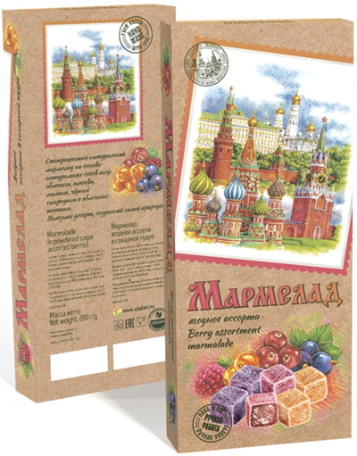  Сладарт Мармелад Ассорти ягодное в сахарной пудре, 200г    в Шебекине